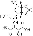 2-[[(3AR,4S,6R,6AS)-6-氨基四氢-2,2-二甲基-4H-环戊并-1,3-二恶茂 -4-基]氧基]-乙醇 (2R,3R)-2,3-二羟基丁二酸盐