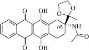 (R)-(-)-9-乙酰基-9-[1,1-(乙二氧撑)乙基]-6,11-二羟基-7,8,9,10-四氢-5,12-萘并萘二酮