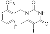 1-[2-氟-6-(三氟甲基)苄基]-5-碘-6-甲基嘧啶-2,4(1H,3H)-二酮