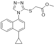 Methyl 2-((4-(4-cyclopropylnaphthalen-1-yl)-4H-1,2,4-triazol-3-yl)thio)acetate